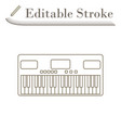 music synthesizer icon vector image