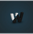 3d black and white character from a font set vector image