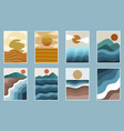 abstract sea landscape vector image vector image