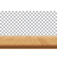 wood table top on isolated background vector image