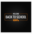 back to school line logo background vector image