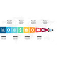 startup infographic rocket launch vector image vector image