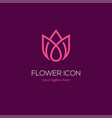 abstract linear tulip logo vector image