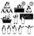 ancient greek philosopher scientist old man stick vector image