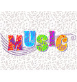 bright abstract music banner concept vector image