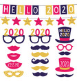 new year party 2020 banners and party props vector image vector image