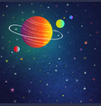 outer space and universe with stars planets vector image