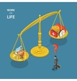 work for life isometric flat vector image