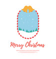christmas banner background with snow mountain vector image
