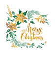 christmas green and gold design vector image