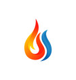 fire and water logo template vector image vector image