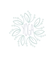 floral yoga studio logo vector image