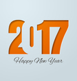 happy new year 2017 cut paper background vector image