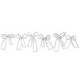 hand drawn bow-knots vector image
