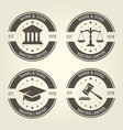 lawyer bureau emblems and labels vector image vector image