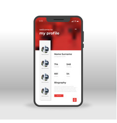Red cafe menu ui ux gui screen for mobile apps Vector Image