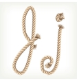 rope alphabet letter j vector image vector image