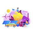 smart energy and power systems iot city vector image