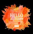 autumn leaves watercolor texture vector image vector image