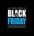 black friday sale card design vector image