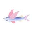 fish aquatic animal with tail and fins vector image