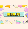 geometric horizontal background memphis vector image