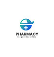 logo pharmacy gradient colorful style vector image vector image