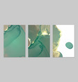 turquoise and gold pattern with texture geode vector image