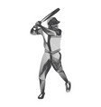 abstract baseball player male figure with bat vector image vector image