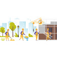 group of builders in hard hats and uniform working vector image