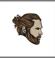 hipster man logo design awesome man logo vector image vector image