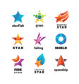 leader star rising stars logo comet vector image