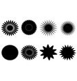 star icons set vector image vector image