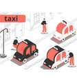 taxi city isometric composition vector image