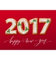 new year 2017 in shape of gingerbread number vector image