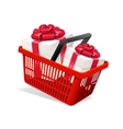 basket and present vector image