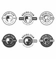 boxing club emblem set tournament logo vector image