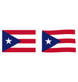 Commonwealth puerto rico flag simple and Vector Image