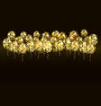 golden balloon on the black background for your vector image vector image