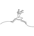 happy toddler girl jumping vector image