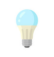 led blue light lamp bulb colorful icon vector image