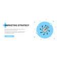 marketing strategy icon banner outline template vector image