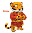tiger funny animal in chinese zodiac chinese vector image