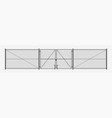 chain link fence with gates vector image vector image