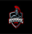 gladiator mascot esport logo vector image vector image