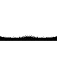 grass black silhouette herbal border horizontal vector image vector image