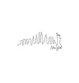 new york city skyline vector image vector image