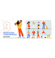 people pet owners love their animals vector image vector image