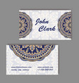 template business card geometric vector image