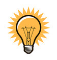 light bulb symbol electricity innovation idea vector image